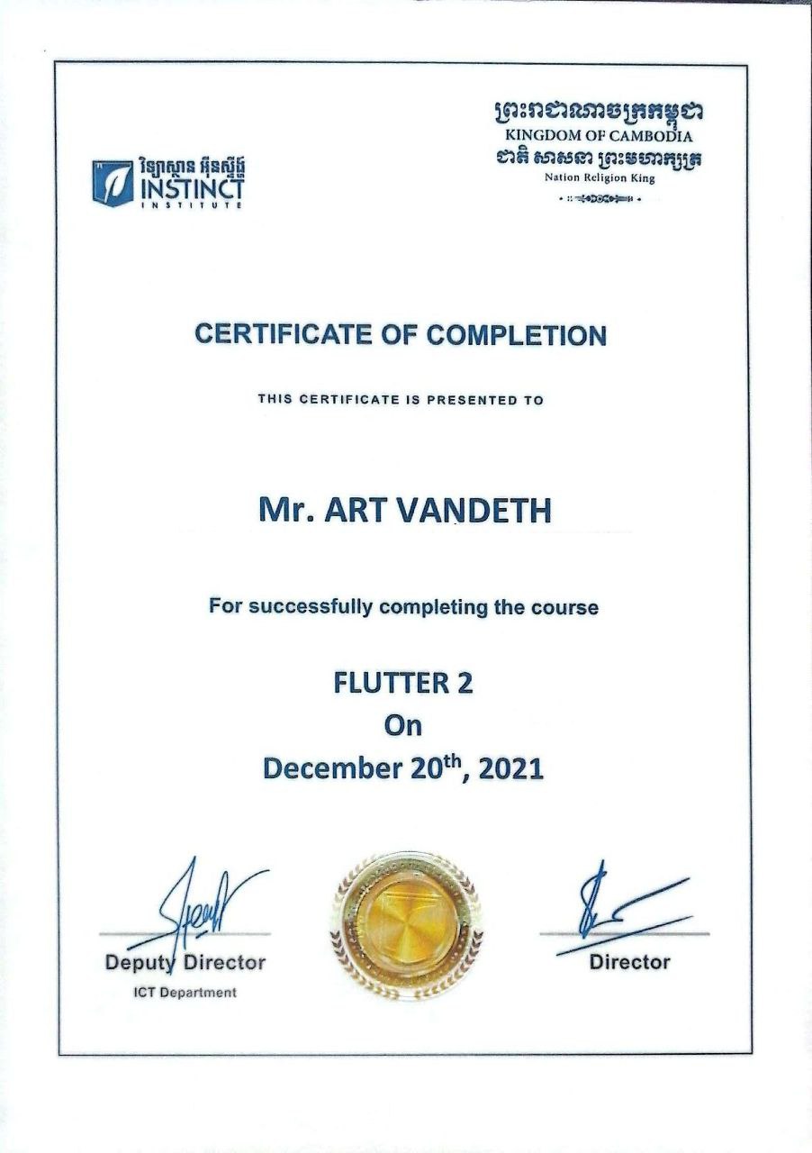 Flutter Development Certificate