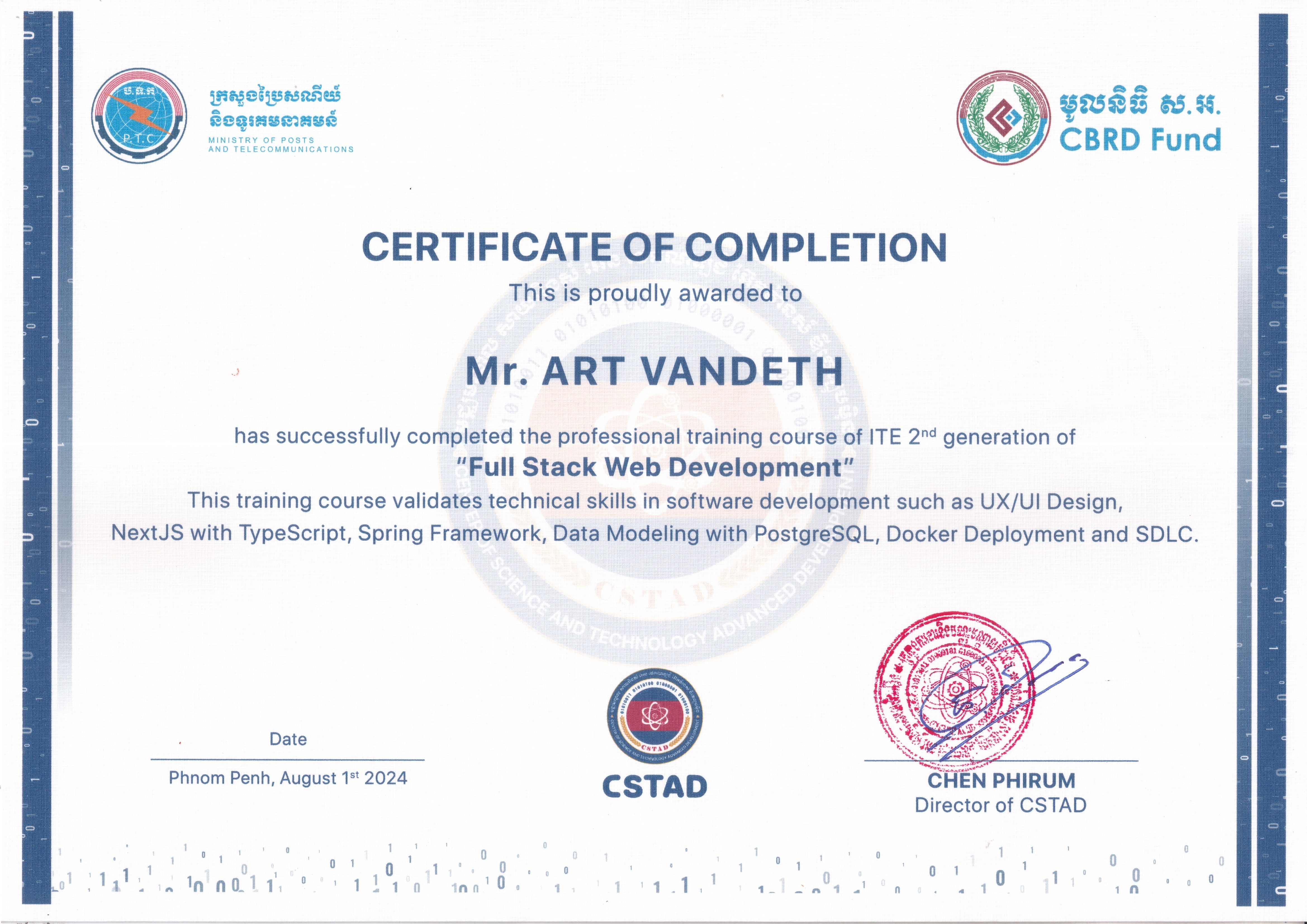 Full Stack Web Development Certificate